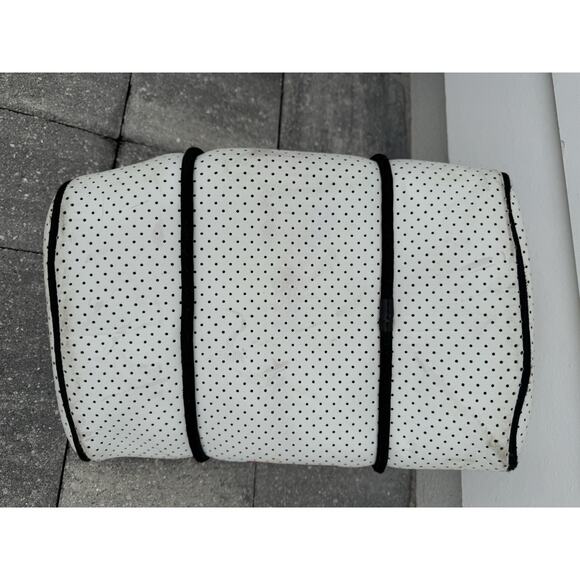 PARKER & HYDE Neoprene tote Bag Rainbow Stripe Perforated Designer - Picture 4 of 9